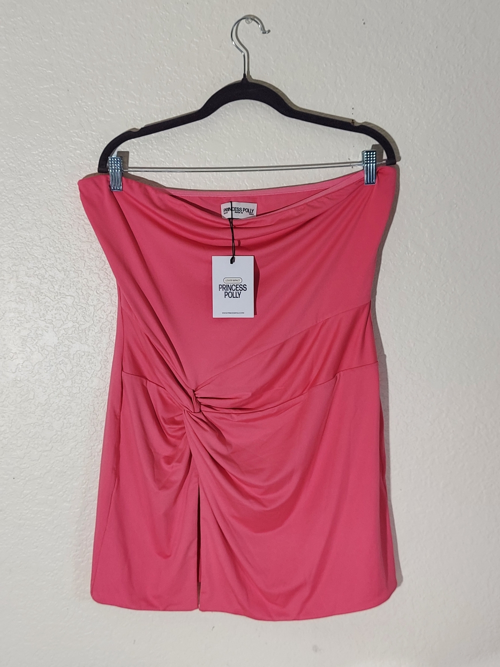 Princess Polly Electric Avenue Pink Strapless Mini Dress Women's Size US 12 NWT